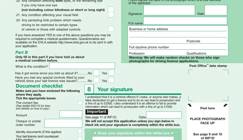 stage 5 to entering details in d1 form