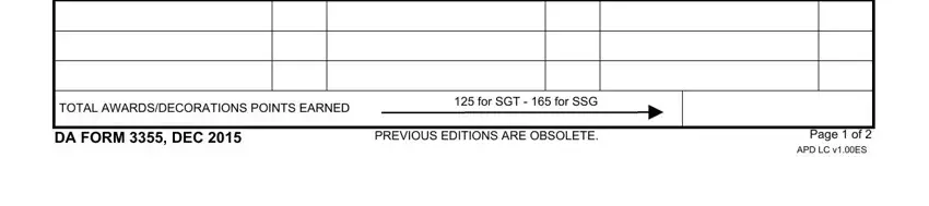 Filling out dd form 3355 fillable stage 3