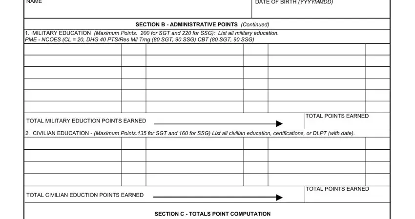 part 4 to entering details in dd form 3355 fillable