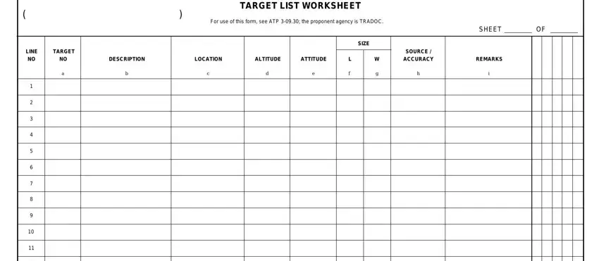 writing list worksheet part 1
