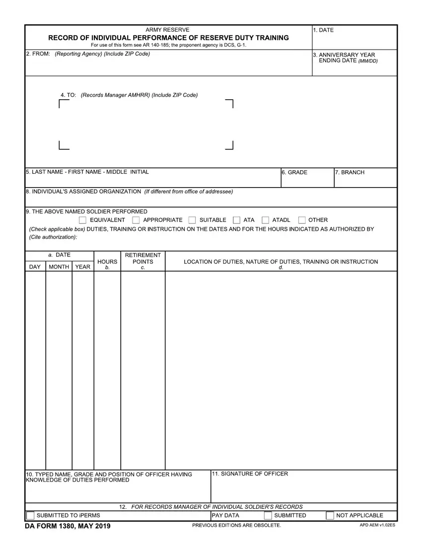 Da Form 1380 first page preview