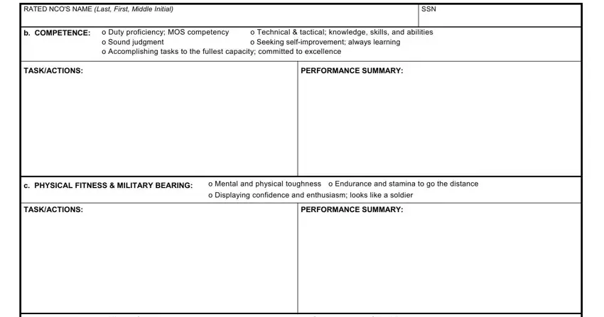 stage 3 to entering details in da form 2166 8 1