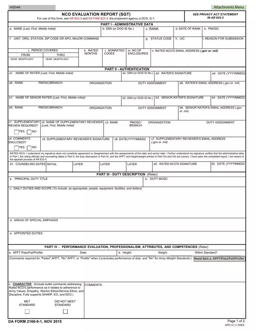 Da Form 2166 9 1 ≡ Fill Out Printable PDF Forms Online