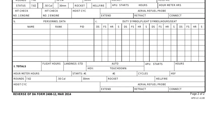 Filling out da form 2408 12 part 4