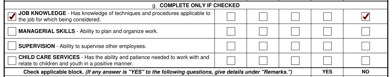 DA Form 3439 example filled out, complete only if checked