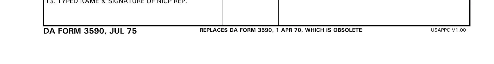 Da Form 3590 ≡ Fill Out Printable PDF Forms Online