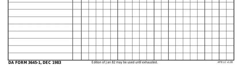 da 3645 1 form DA FORM  DEC, Edition of Jan  may be used until, and APD LC v blanks to insert