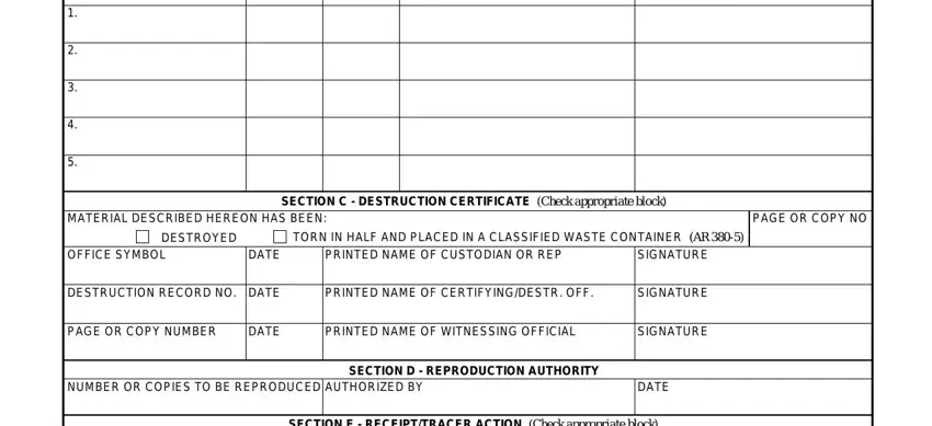 part 2 to entering details in da form 3964 pdf