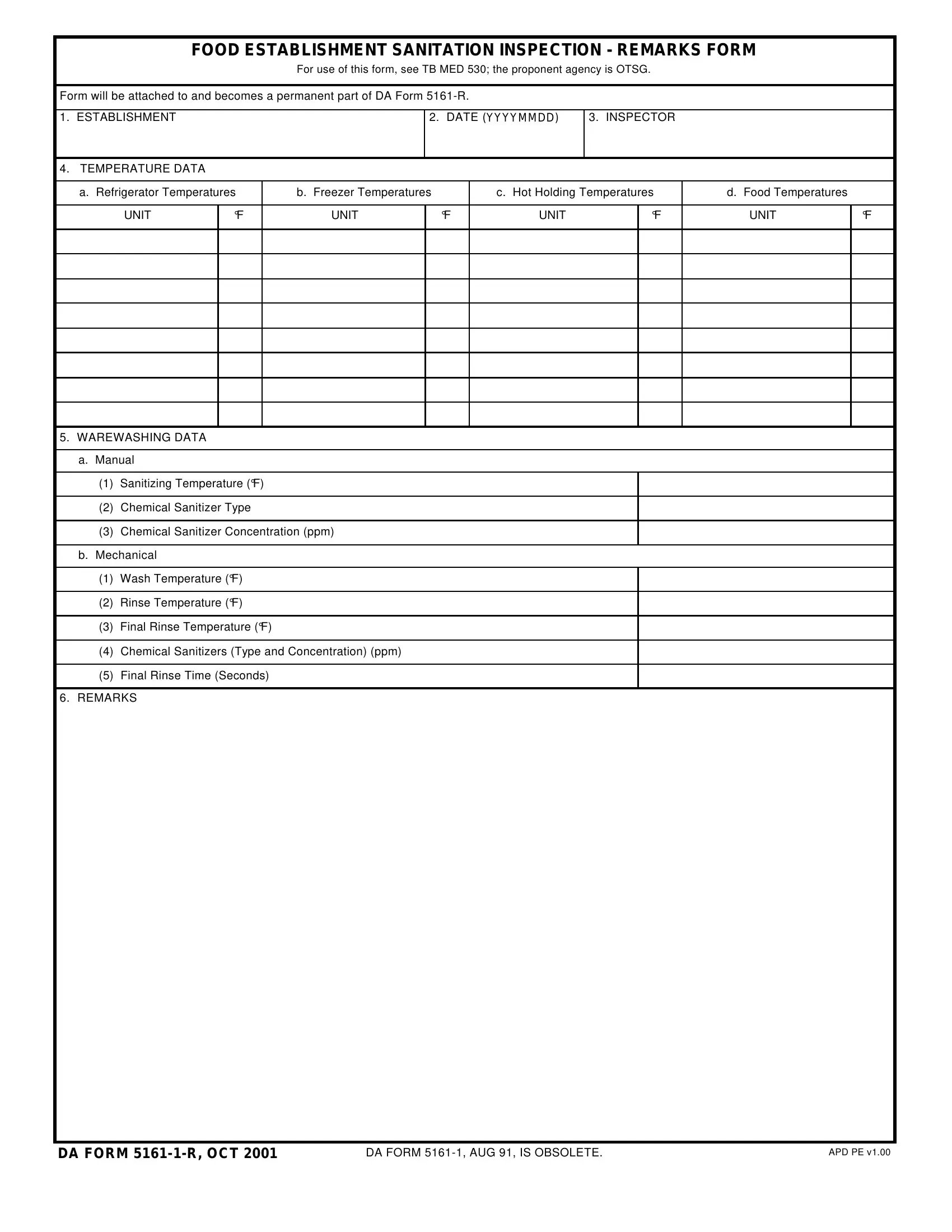 Da Form 5161 1 R ≡ Fill Out Printable PDF Forms Online