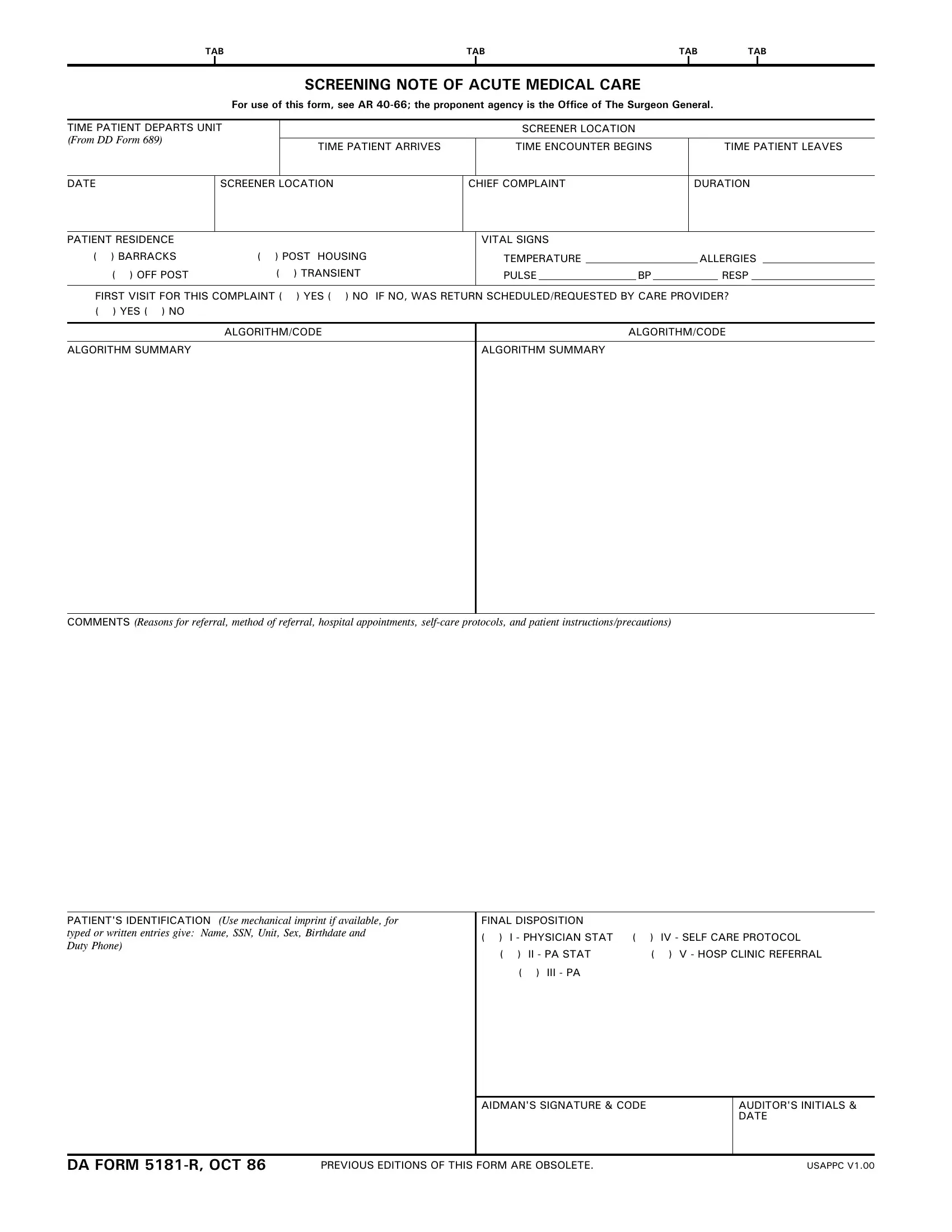 Da Form 5181 R ≡ Fill Out Printable PDF Forms Online