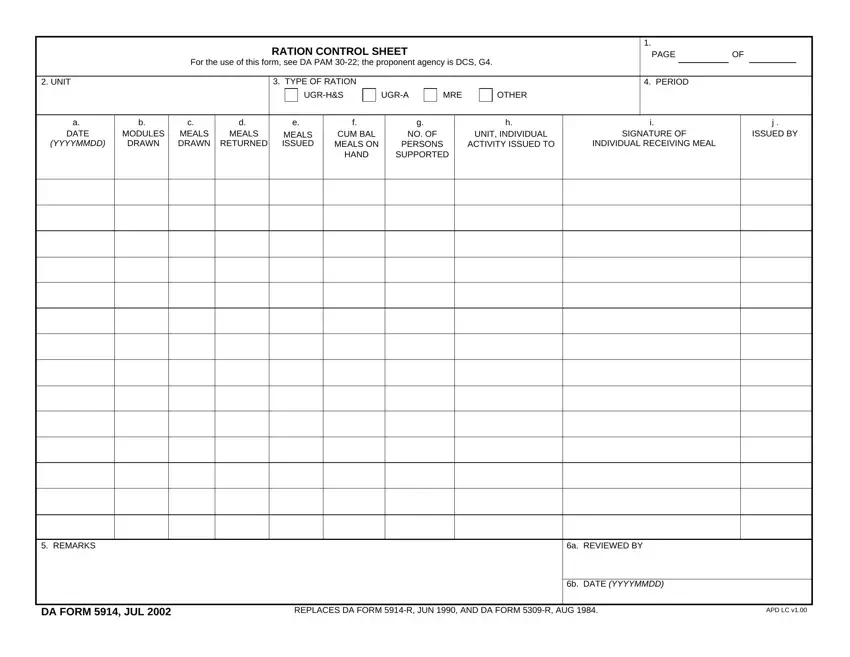 Da Form 5914 ≡ Fill Out Printable PDF Forms Online