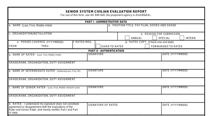 da form 7222 1 army empty fields to consider