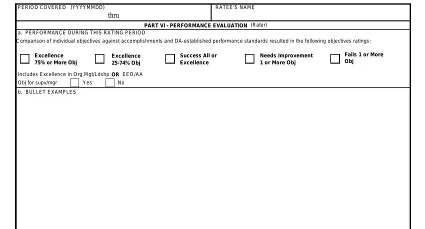 Completing da form 7222 1 army step 3