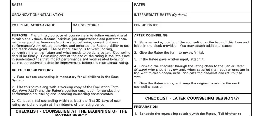 da form 7222 1 da form 7223 1 fields to complete