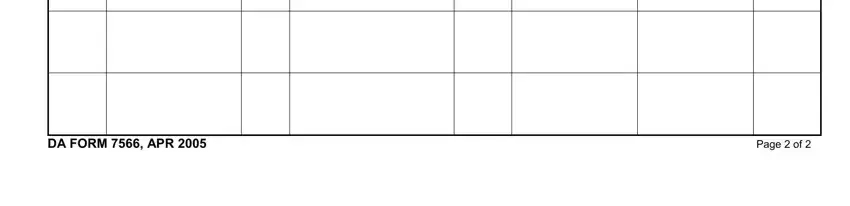 Filling out da 7566 form step 4