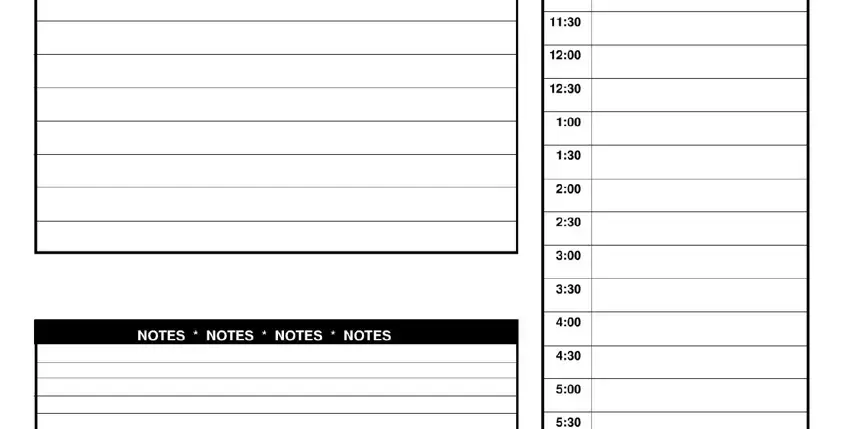 Daily Planner Template Editable, Instant Download Fillable PDF
