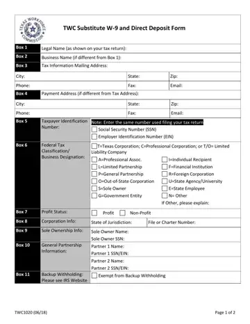 Dars 1020 Form Preview