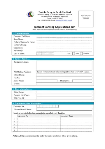 Dbbl Mobile Banking Registration Form Preview