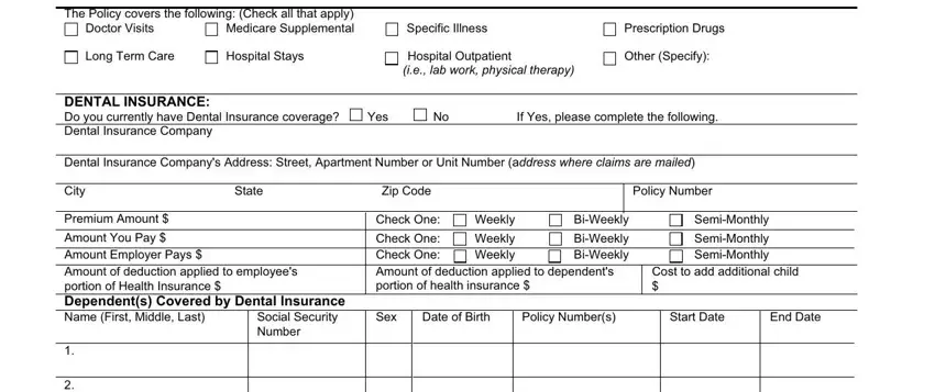 Completing dcss health insurance information form part 3