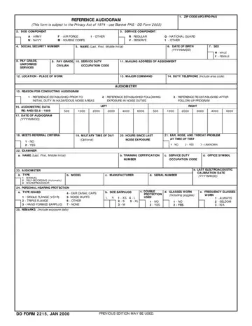 Dd 2215 Form Preview