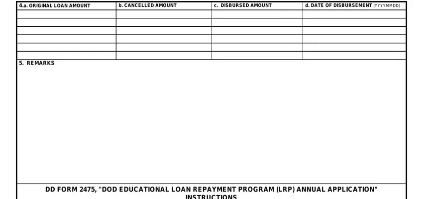dd 2475 loan repayment program  blanks to fill