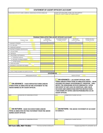 Dd Form 1081 Preview