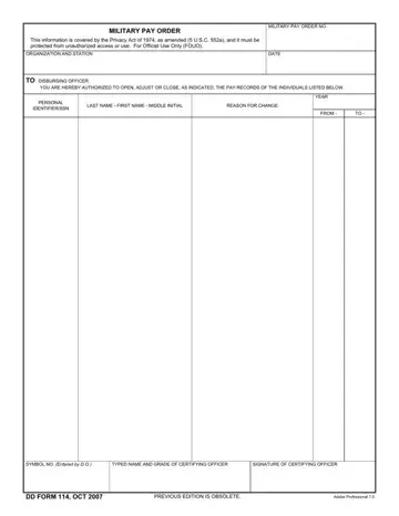 DD Form 114 Preview