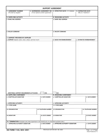 Dd Form 1144 Preview