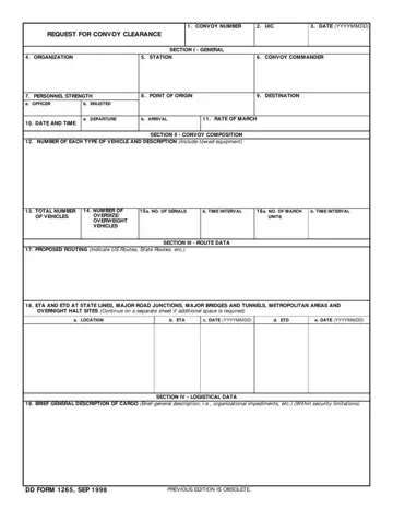 Dd Form 1265 Preview
