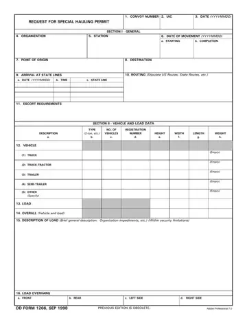 Dd Form 1266 Preview