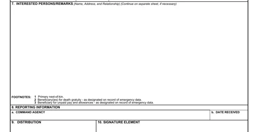 step 2 to filling out dd1300 form