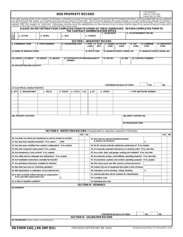 Dd Form 1342 Preview