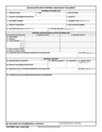 Dd Form 1348 7 Preview