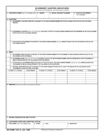 Dd Form 1351 5 Preview