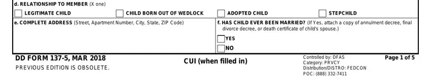 Completing dd 137 5 pdf step 2