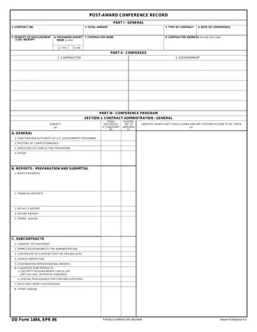 Dd Form 1484 Preview