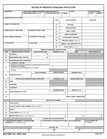 Dd Form 1547 Preview