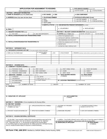 Dd Form 1746 Preview