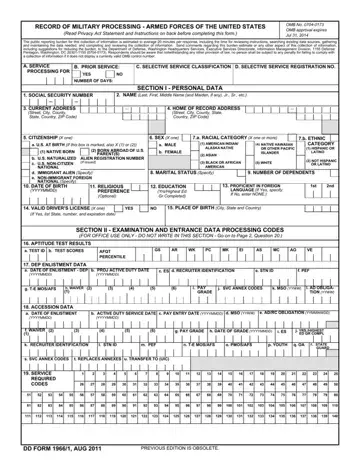 Dd Form 1966 Preview