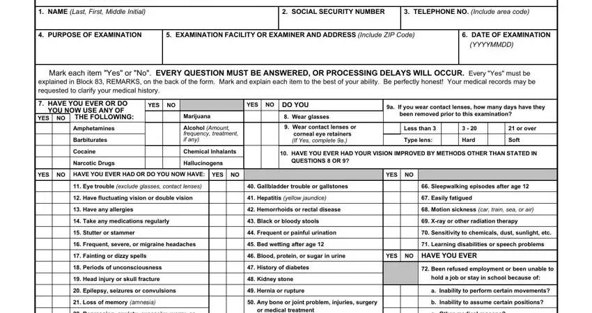 completing dodmerb physical exam form 2020 stage 1