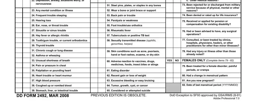 Completing dodmerb physical exam form 2020 step 2