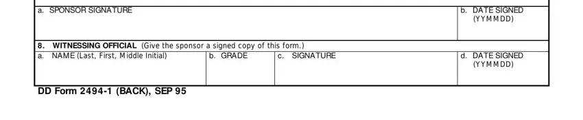 stage 3 to finishing Dd Form 2494 1