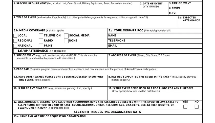 stage 1 to filling in military form forces