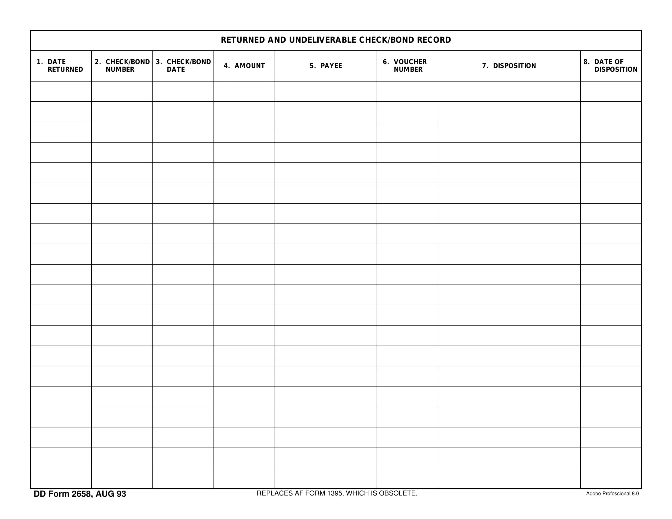 Dd Form 2658 ≡ Fill Out Printable PDF Forms Online