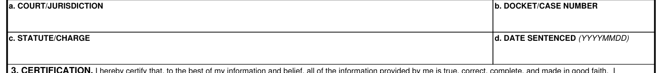 DD Form 2760 example filled out, if you answered YES to the first question, provide the following information