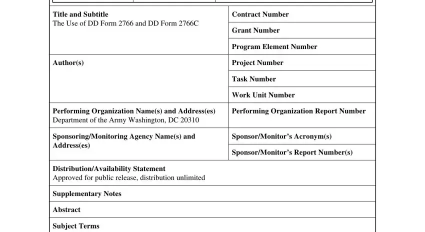 dd form 2766 air force spaces to complete