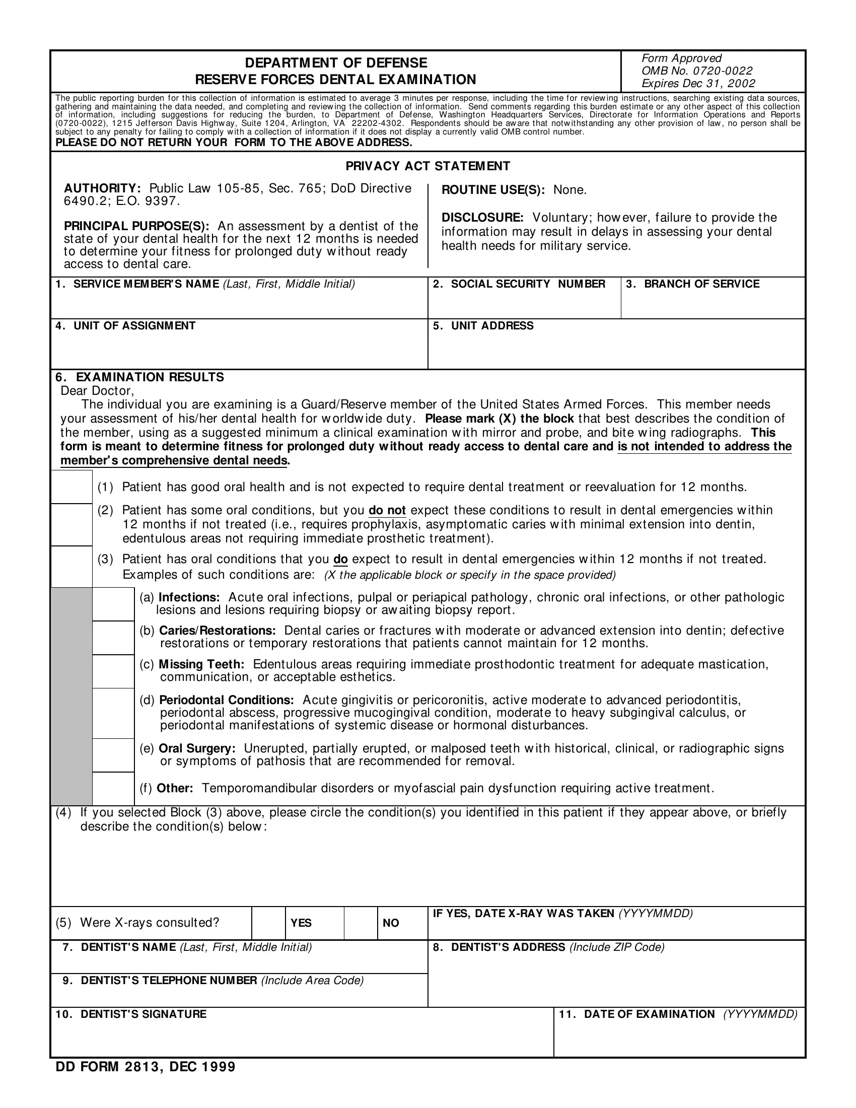 Military Army PDF Forms Fillable And Printable