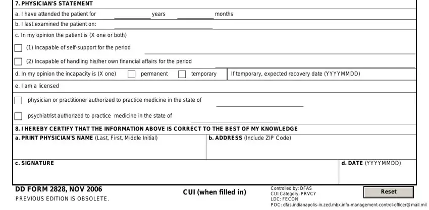 part 2 to filling out form dd2828