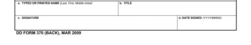 stage 5 to completing 370 dd form