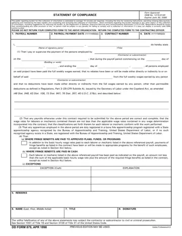 Dd Form 879 Preview